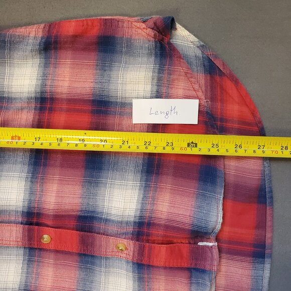 American Eagle Outfitters Women Shirt Boyfriend Plaid Fit Flannel Size M Casual - Picture 9 of 10